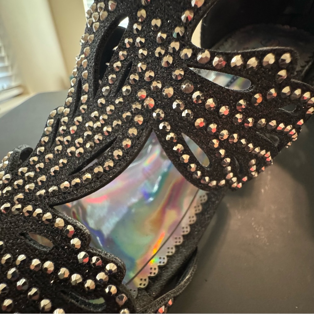 NIB Enzo Romeo Rhinestone Gladiator Heels - Picture 6 of 15
